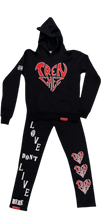 Load image into Gallery viewer, Heart of Trenchez sweatsuit
